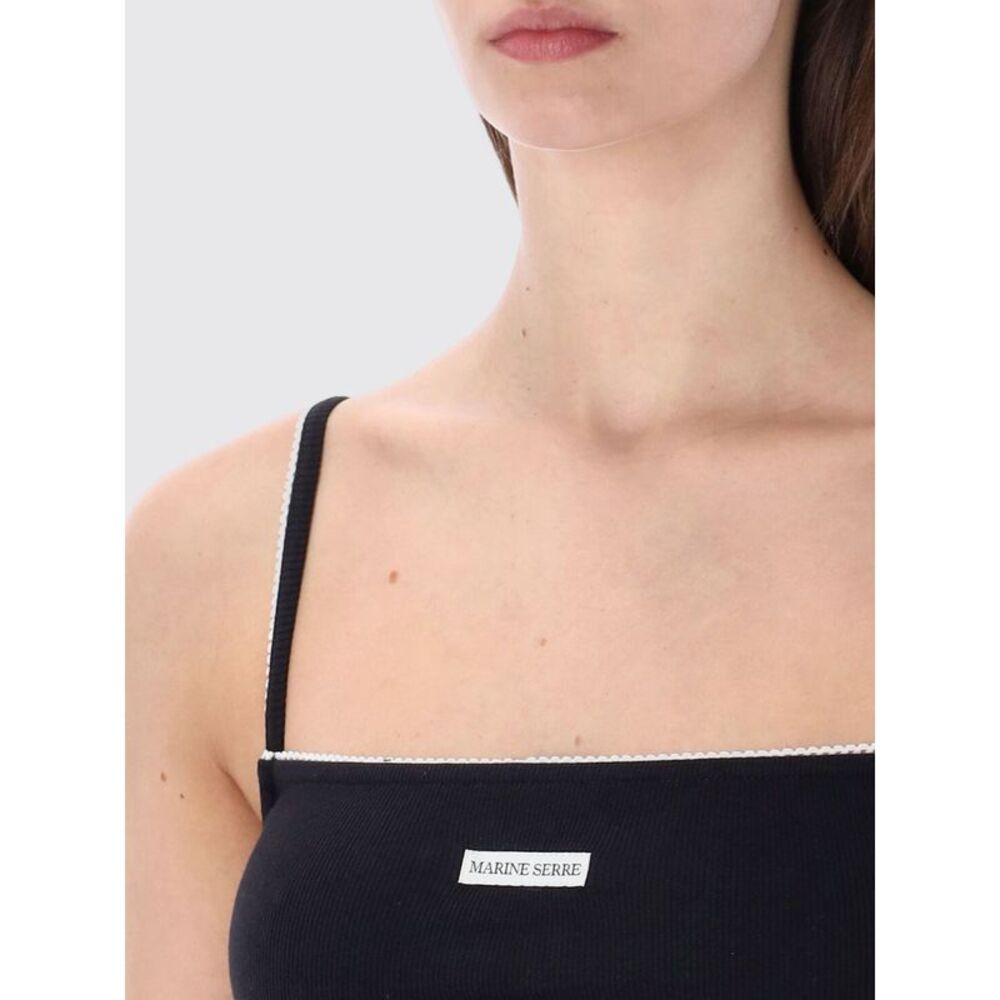 Marine Serre Women Cotton Crop Top With Logo Marine Serre - Picture 3 of 3